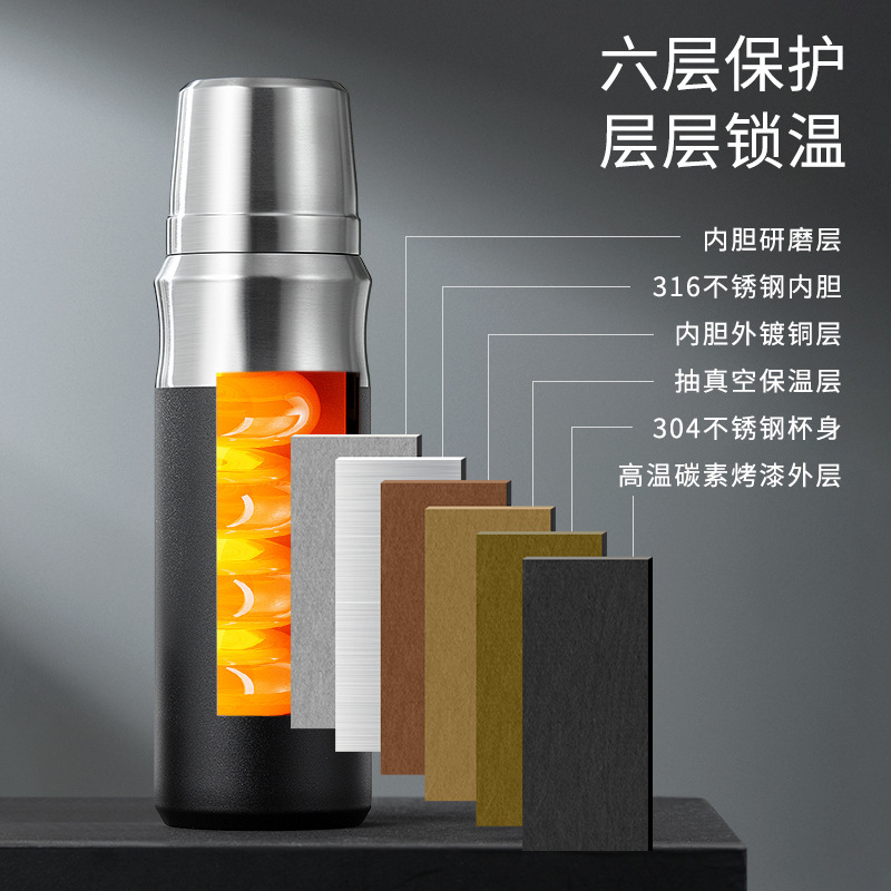 316食品级不锈钢保温杯茶水分离办公水壶按压茶漏大容量商务礼品|undefined