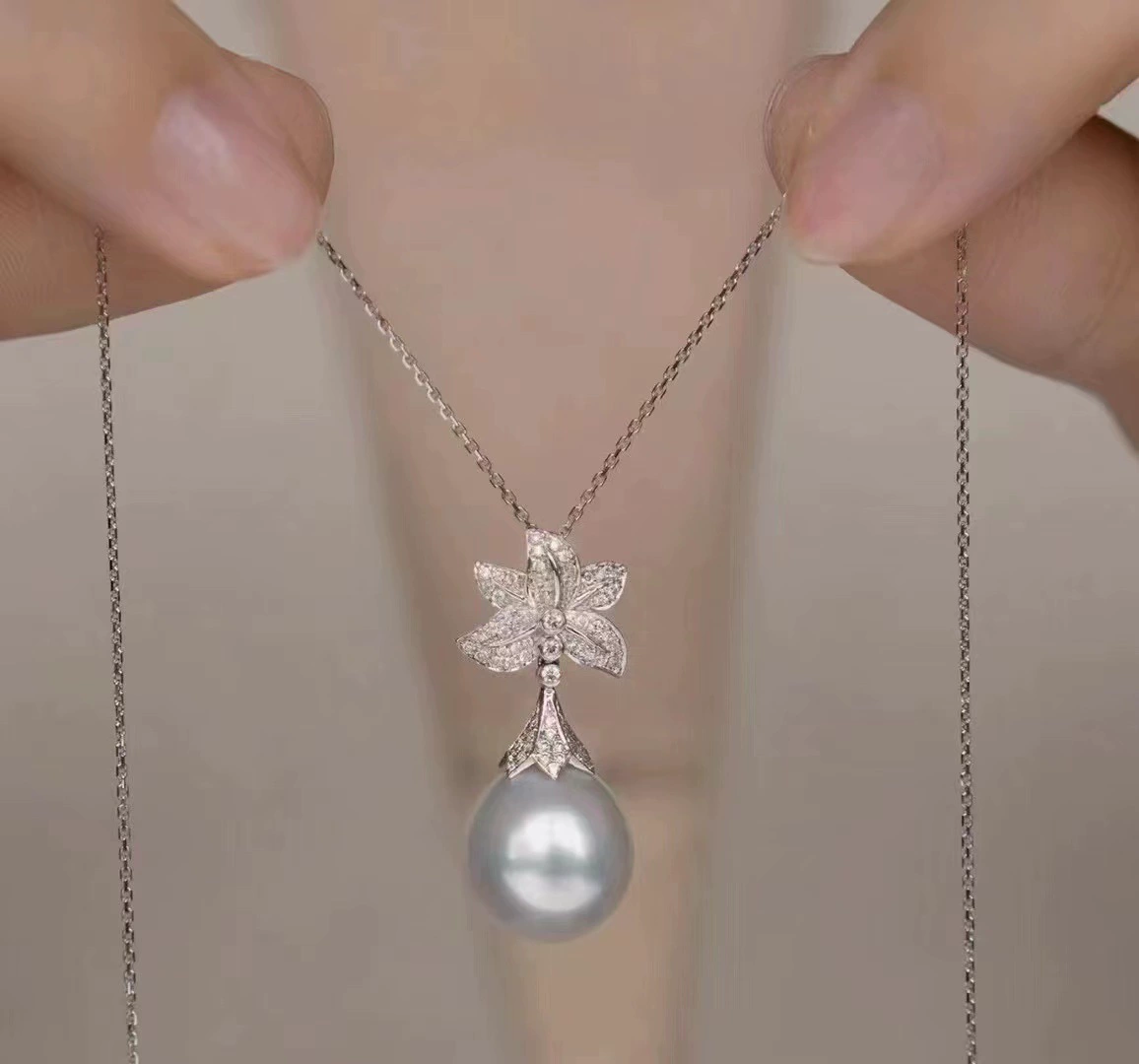 Серебряные 925 образцы, аксессуары из жемчуга, кулон, модный браслет, круглые бусины 8-11 мм