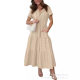 2024 European and American Foreign Trade Cross-border Women's Clothing Amazon Explosive Bohemian Long Dress Short Sleeve Large dress