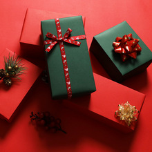 红绿双面圣诞节包装纸纯色大尺寸生日礼品礼物鞋盒玩具DIY手工纸