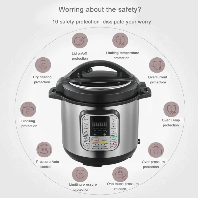 英文智能电压力锅高压Pressure cooker 跨境电商美规110V英规欧规-阿里巴巴