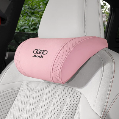Suitable for Audi A3/A4L/A6L/A8/Q3/Q5/Q7/Q8 Headrest - small-k-velvet-sakura-pink-audi-headrest-1-piece