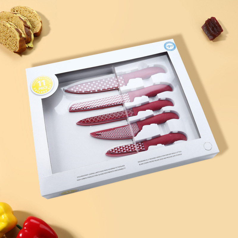 Cuchillo de regalo de comercio exterior personalizado cuchillo de cocinero doméstico cuchillo de frutas con cuchillo caja de regalo de seis piezas