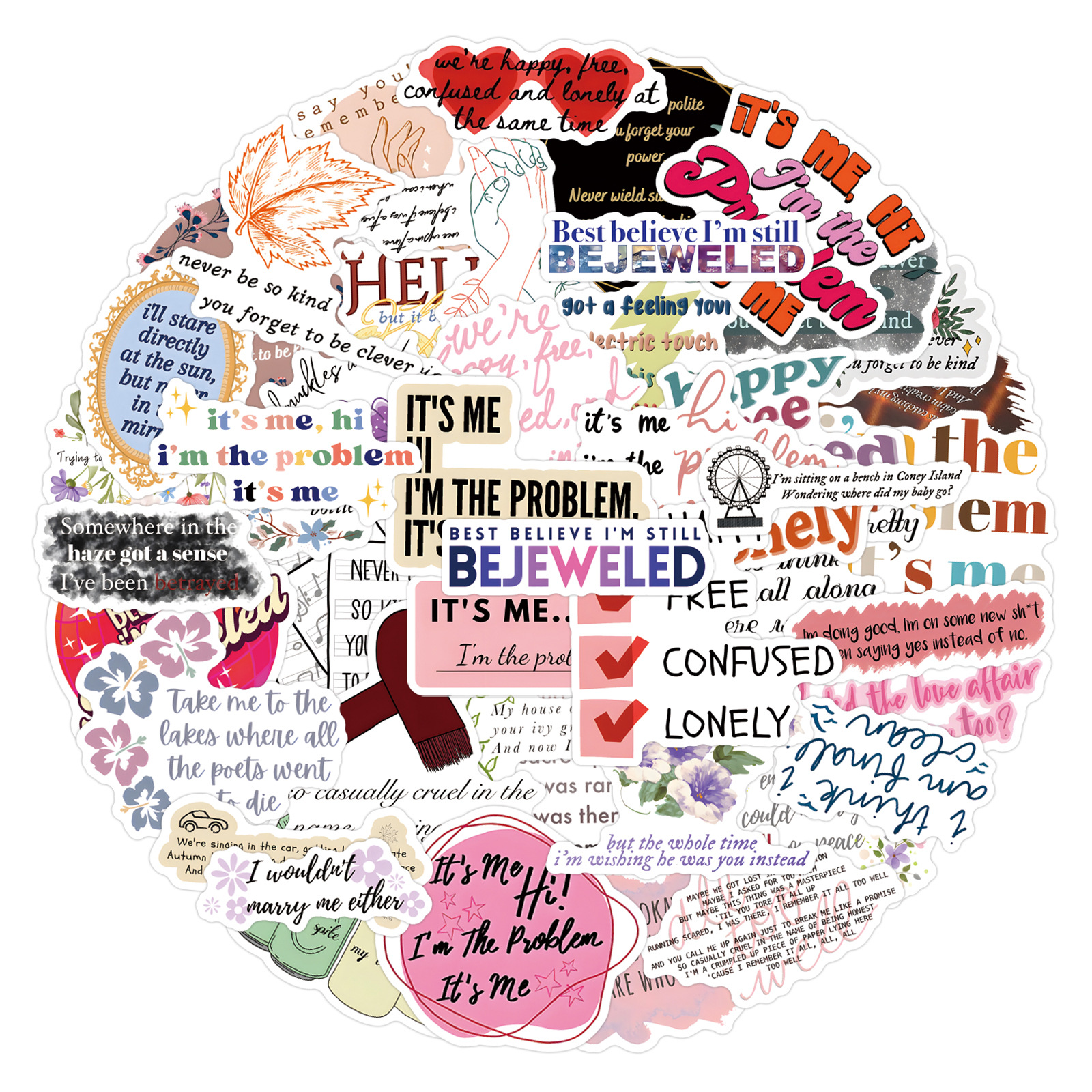 50/100 hojas cantante Taylor Swift etiqueta engomada del moho equipaje pegatina ordenador