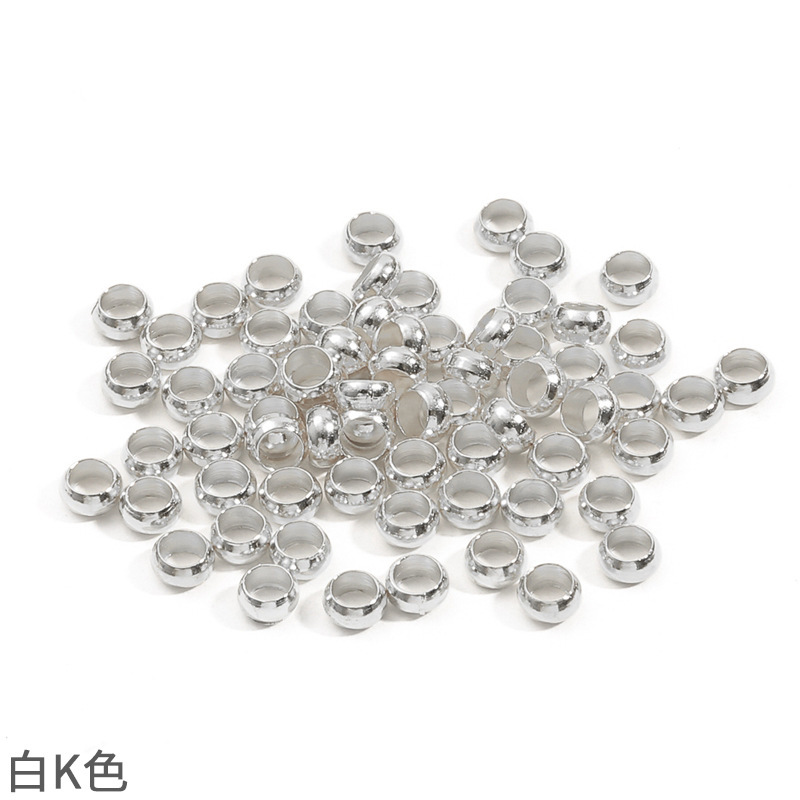 Diyアクセサリー製作材料部品銅製七色位置決めビーズブレスレットビーズ位置決めボタンクロスボーダー