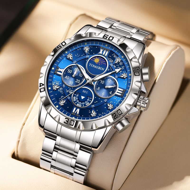 Nieuw horloge Hot Selling Tianbin merk Echt herenhorloge Multifunctioneel high-end quartz horloge Waterdicht lichtgevende trend stalen band herenhorloge_voghion.com