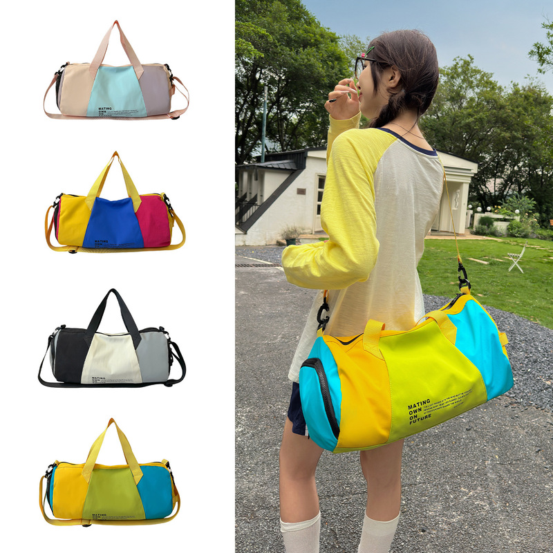 Cross-Border New Style Short-Distance Travel Luggage Bag for Women, Trendy Large-Capacity Carry-On Travel Bag, Lightweight Sports and Fitness Bag Cross-Border New Style Short-Distance Travel Luggage Bag for Women, Trendy Large-Capacity Carry-On Travel Bag, Lightweight Sports and Fitness Bag