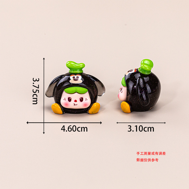 透色细闪迪迪饱饱 立体卡通diy饰品配件萌粒盲袋对对碰树脂小摆件|undefined