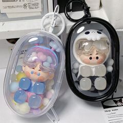 ブラインドボックスのカプセルを閉じて、泡のマットを包んで、携帯して外出して防塵透明バッグを展示します。