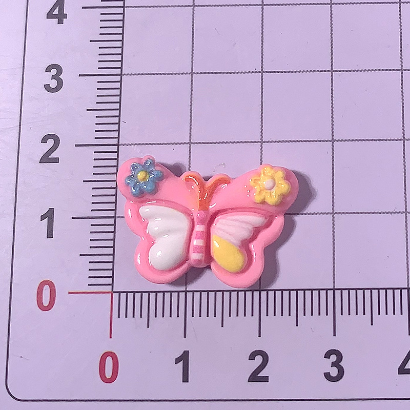 Macarón mariposa de color DIY accesorios de resina pegamento de crema de cáscara de teléfono móvil agujero agujero zapatos accesorios para el pelo abrazaderas de pelo material hecho a mano