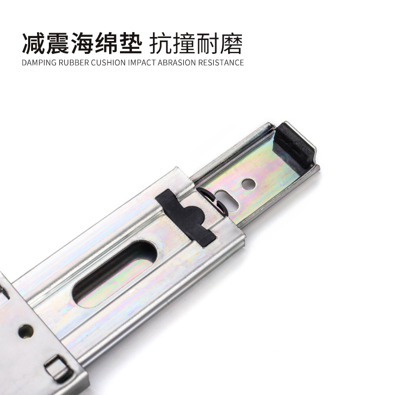 45 ancho 1.2 * 1.2 * 1.4 accesorios de hardware de muebles tres secciones de cajón de bolas de acero rieles deslizantes de guía de rieles fuente de fábrica