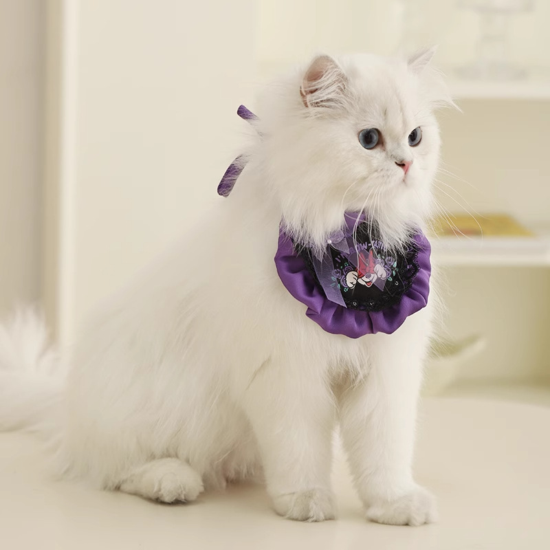 Disney serie Mickey toallas de saliva gatito Minnie adorable accesorios collar mascota gatito impresión围兜