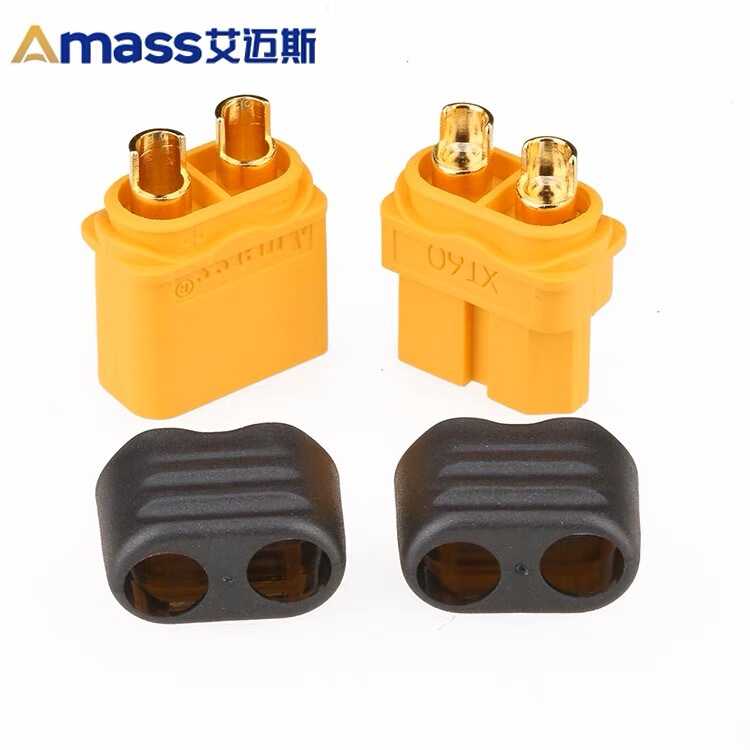 Amass Xt60H Plug Aircraft Model Plug with Sheath Xt60H Plug Lithium Battery Plug Socket