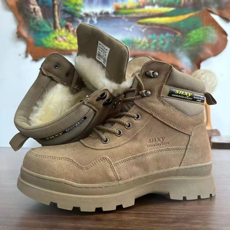 두꺼운 울 브라운 모델 [운동화 사이즈]