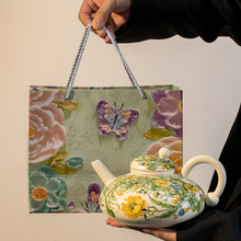 法式半夏花开马克杯带盖陶瓷水壶泡茶杯办公室复古精致杯子伴手礼