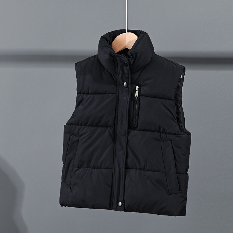 Nuevo chaleco de plumón para niños otoño e invierno nuevo chaleco de cuello alto grueso para niños y niñas