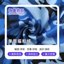 单面摇粒绒数码印花加工 宠物窝毛毯地垫家居服服装面料来料制定