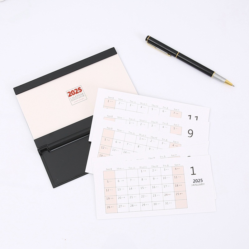 供应创意2026马年台历纵向抽取式横款商务挂历记事塑料办公日历