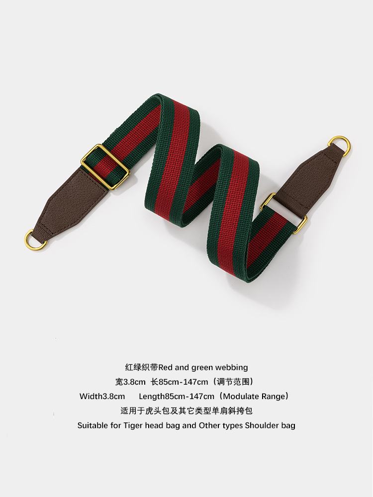New Crossbody Shoulder Strap Gucci Replacement No Logo Green