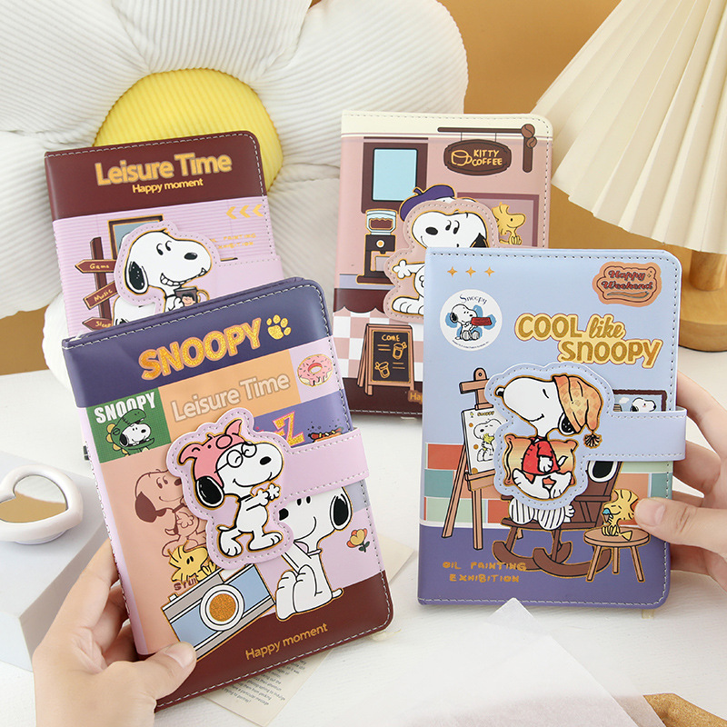 cartoon sinu pen notebook a5 gilding notepad cross-border snap book student journal book learning stationery wholesale