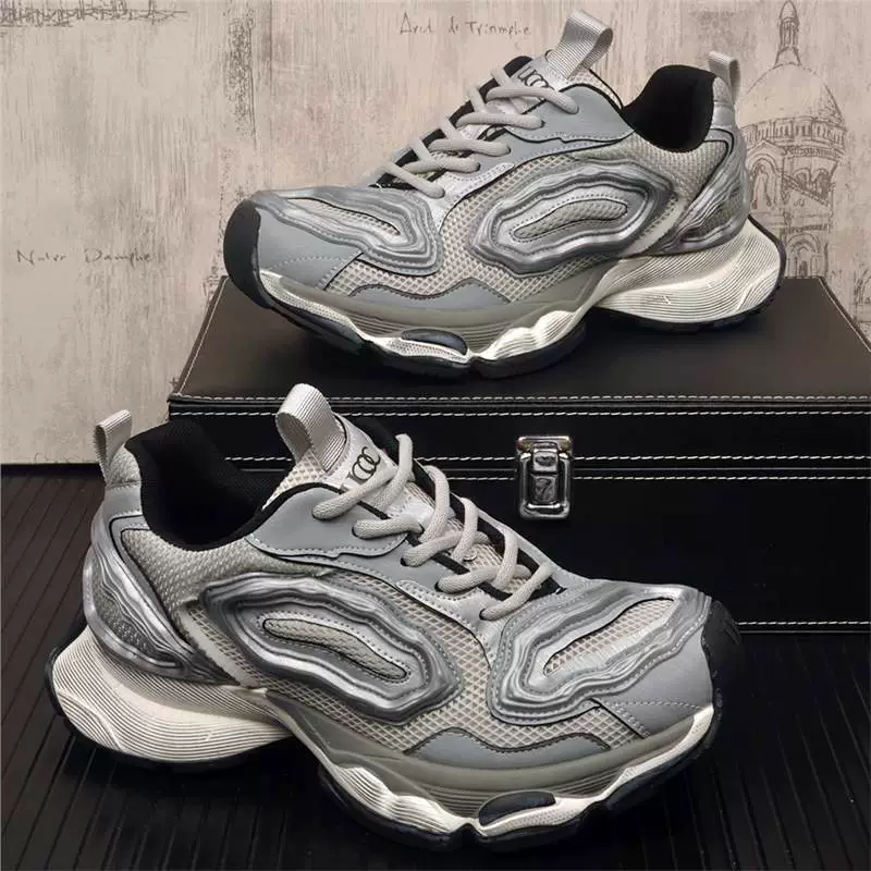 Модная ретро обувь с дышащей сеткой на толстой подошве, мужская летняя спортивная обувь на толстой подошве, весенне-осенняя дышащая обувь для папы, кроссовки