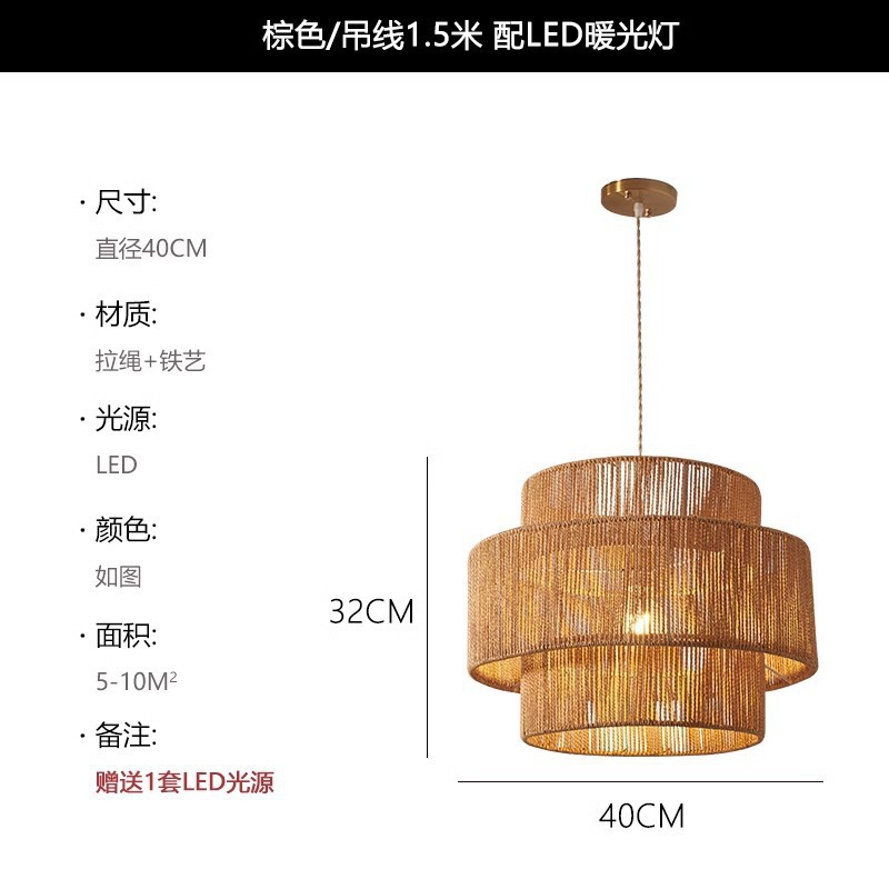 Nuevo estilo chino hotel japonés retro comedor dormitorio sala de estar de alojamiento bar de té de caña lámparas zen candelabros