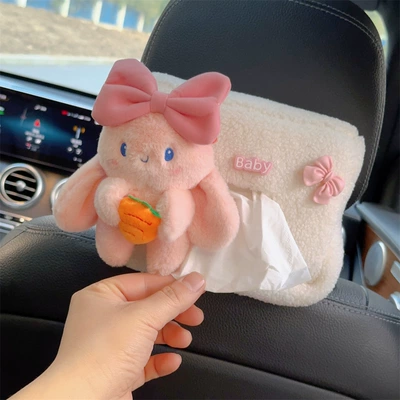 Back Paper Cover Plush Tissue: Car tissue box/set
