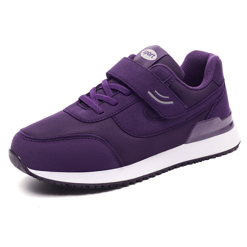 Otoño de mediana edad zapatos de mujer con suela suave, zapatos de caminar cómodos, zapatos deportivos casuales ligeros antideslizantes, zapatos de pie para hombres y mujeres.