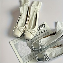 Q 74962 Square Toe Bow Shoes ��ͷ�����ᵥЬ�羳����ͨ��