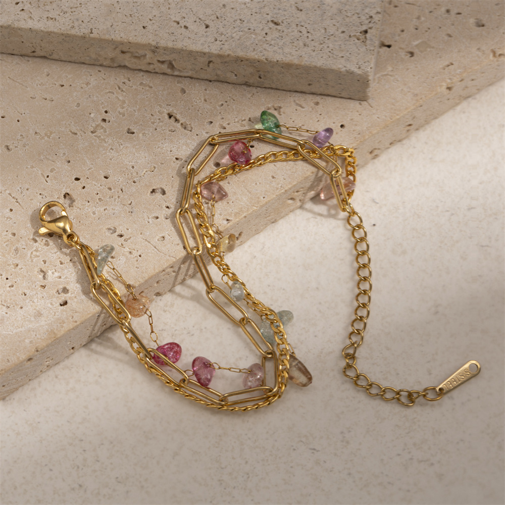 Bracelets Classification 304 Stainless Steel Chain Material PVD Coated Real Gold Plated Geometric Star 304 Stainless Steel INS Style Waterproof Non Tarnish 304 Stainless Steel Bracelets