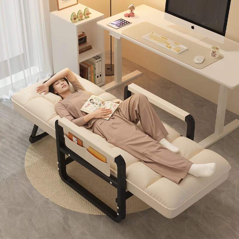 Silla de descanso de almuerzo para empleados de oficina con asiento de doble propósito para estación de trabajo plegable sofá perezoso