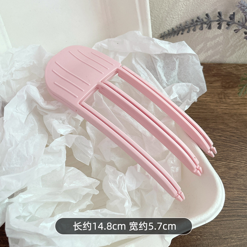 風のプラスチックは髪の根のヘアピンの女性の髪の根のふわふわしているのが新型の高い頭の頂のふわふわしている神器の韓系の怠け者の無痕のヘアピンを挟みます。|undefined