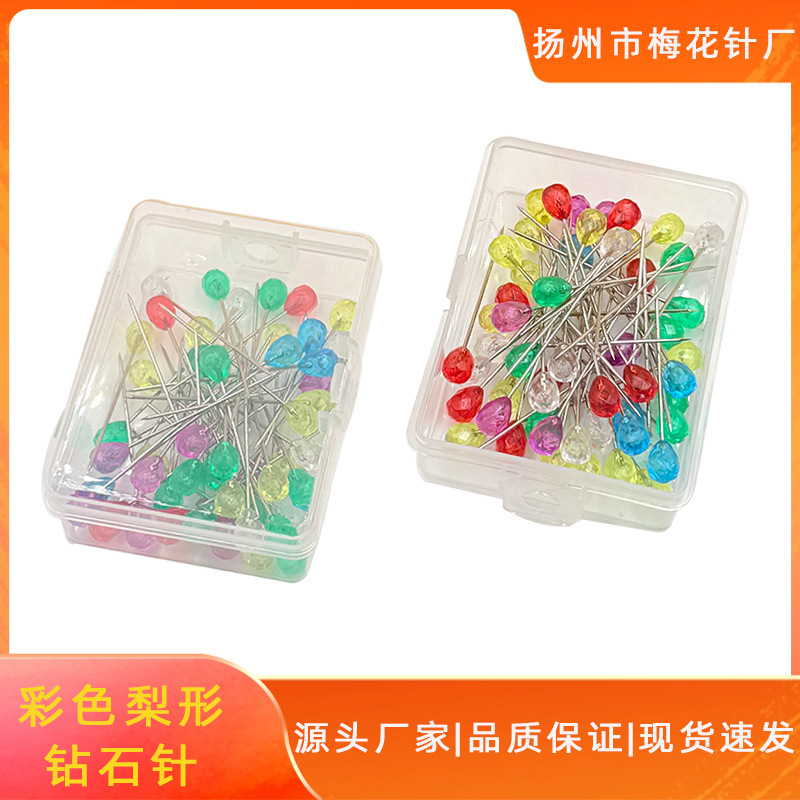 Factory Direct Sales Colorful Pear-Shaped Crystal Diamond Pins Cos Decoration Wedding Dress Flower Fixing Teardrop-Shaped Pins Factory Direct Sales Colorful Pear-Shaped Crystal Diamond Pins Cos Decoration Wedding Dress Flower Fixing Teardrop-Shaped Pins
