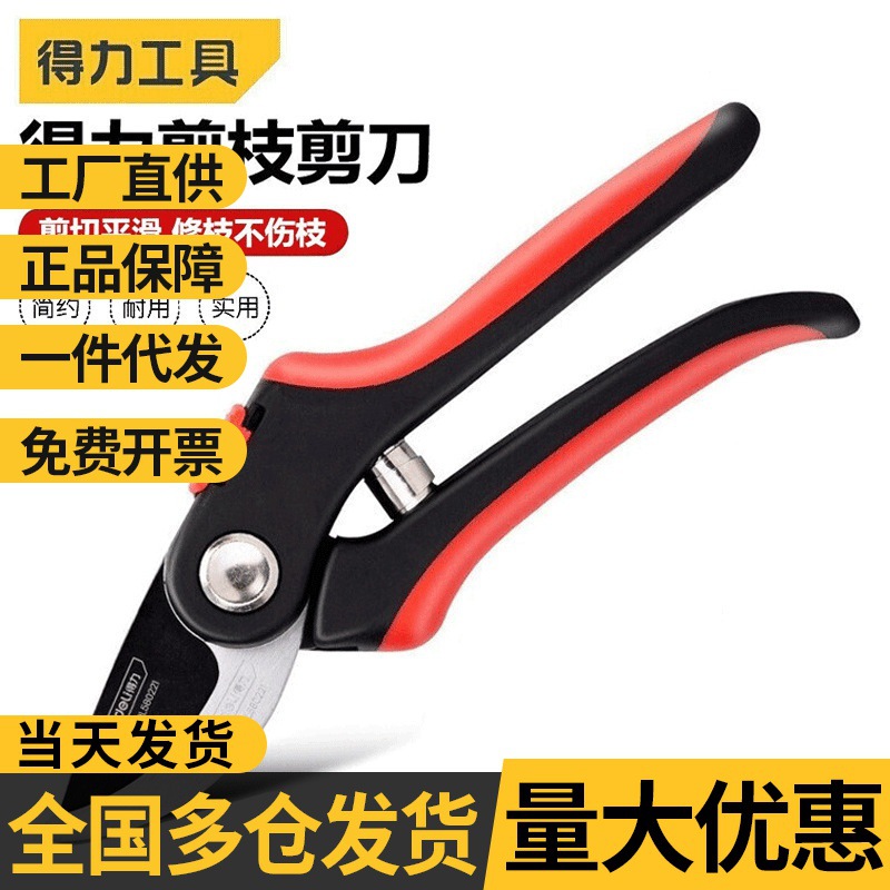 得力省力果树剪刀修枝剪枝剪园艺剪刀粗枝花卉园林工具修批发