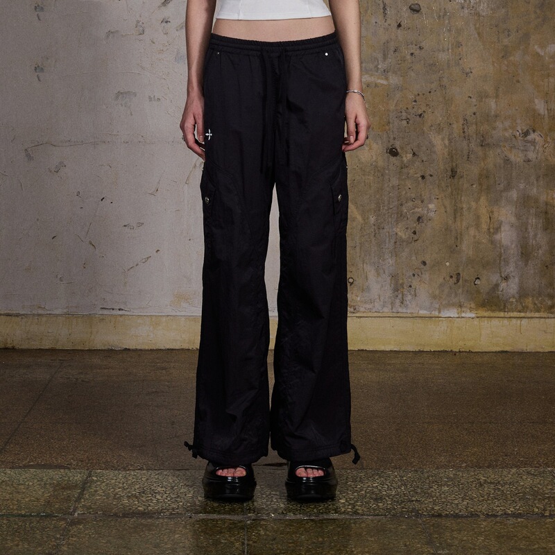 SMFK Eternal Statue Outdoor Sports Pants Casual Wide-Leg Drawstring Nylon Pants New Early Autumn Product
