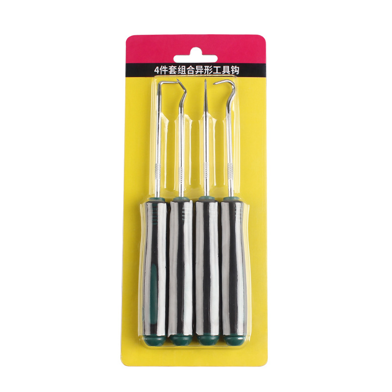 4 조각 후크 (녹색과 검은 색) 물집 종이 카드