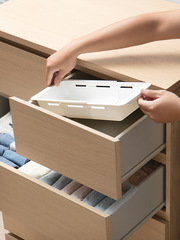 Drawer extendable basket storage basket storage box built-in divider box edge hanging household storage box plastic shelf