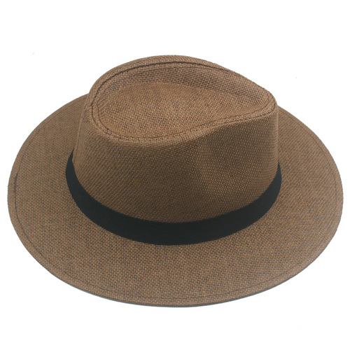 Summer men's wide-brim straw hat sun hat outdoor sun hat women's beach hat foreign trade export Panama hat