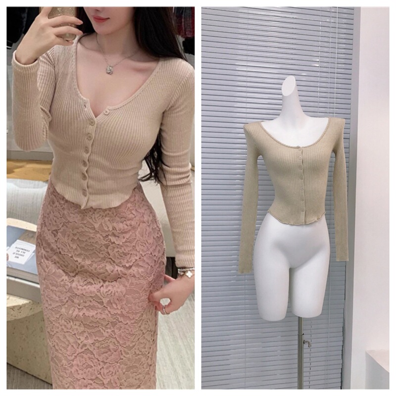 8315 White Modal Cardigan, New Autumn Style, Pure and Alluring V-Neck, Ribbed, Curled Hem, Waist-Cinching, Slimming Short Knit Sweater 8315 White Modal Cardigan, New Autumn Style, Pure and Alluring V-Neck, Ribbed, Curled Hem, Waist-Cinching, Slimming Short Knit Sweater