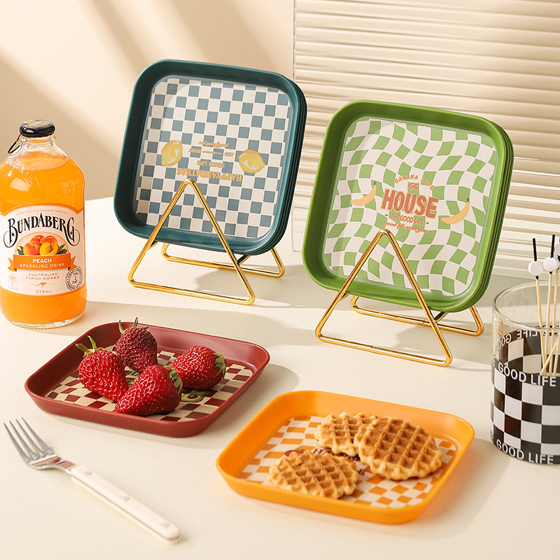 吐骨碟小碟子食品级塑料吐骨头盘家用水果盘桌面垃圾盘零食盘原创