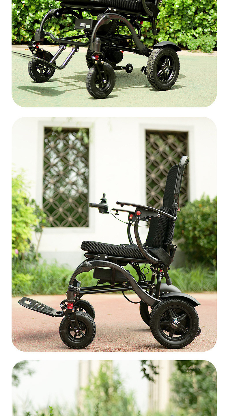 Ten Billion Carbon Fiber Electric Wheelchair Intelligent Fully Automatic Folding Lightweight Small Electric Wheelchair for the Elderly