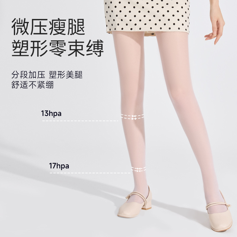 Medias blancas para mujeres ganchos de seda resistentes al verano delgada no se cae la entrepierna ultra delgada 0D pantalones de belleza de piel