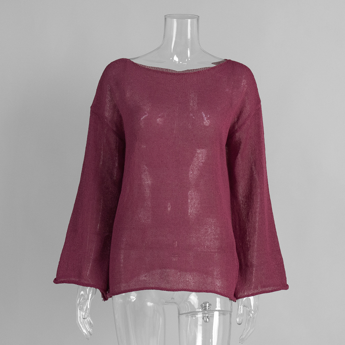 Women's Hollow Knit Top With Round Neck For Summer Style_voghion.com