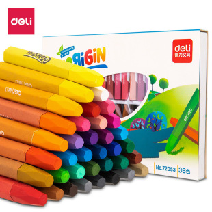 Deli oil painting stick 12 color 18 color 24 color 36 color children's painting oil painting stick Art crayon brush does not dirty hands