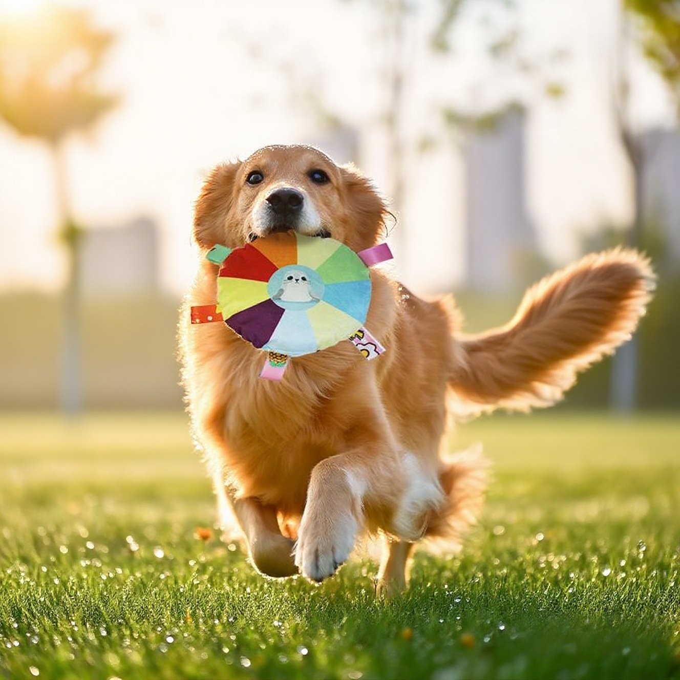 Frisbee de Peluche Sonoro para Perros de Peluche Sonoro para Entrenamiento Interactivo