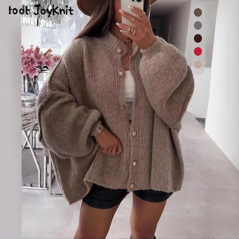 X553 Dropshipping Aliexpress Amazon Cross-Border New Men's Knitwear Women's Solid Color Button Cable