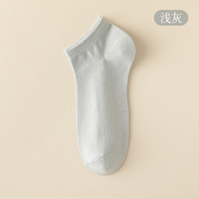 靴下の男性用ソックス春夏の純色防臭吸汗ソックス春と秋の薄い黒い男性用靴下