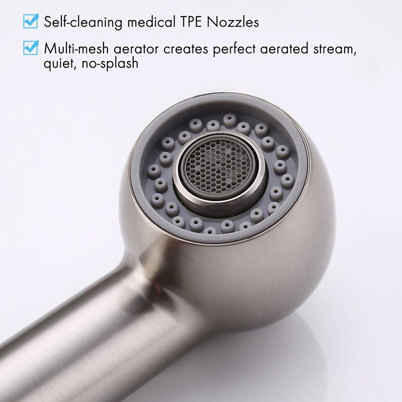 Cross-border pipe faucet shower head, kitchen sink, pull-out faucet, splash-proof shower head, factory wholesale pull-out head Item Picture