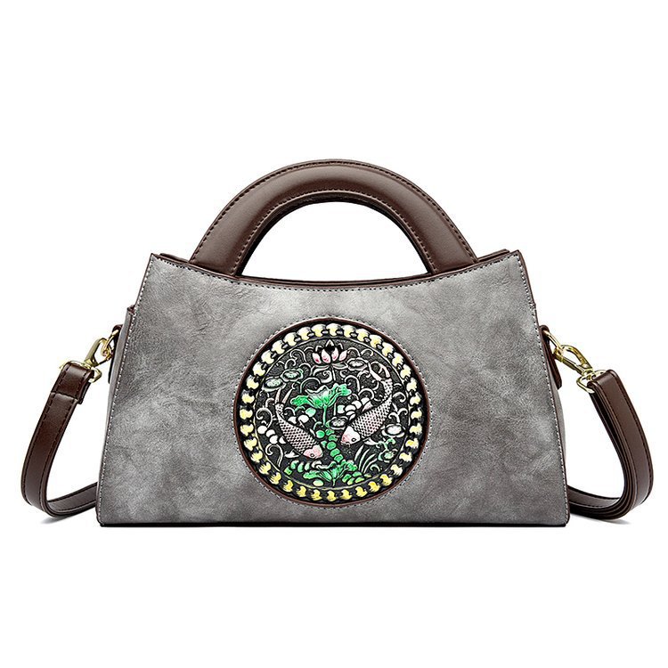 Bolso de mano de mujer mujer 2024 nueva moda atmósfera bolso de madres de mediana edad moda versátil simple bolsas de hombro