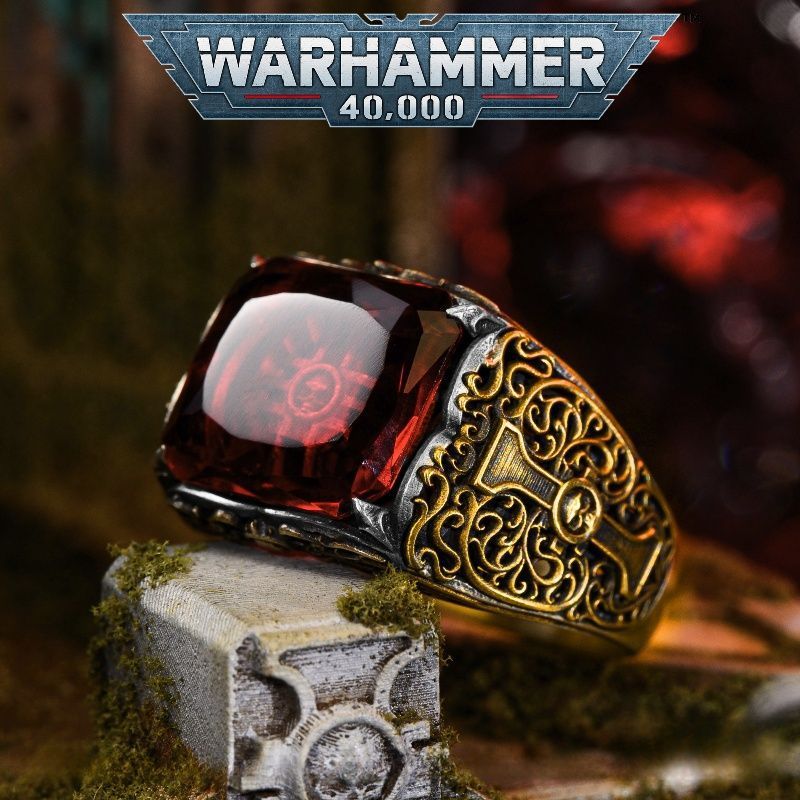 Star Casting Warhammer 40K Peripheral Trial Court Ring Handprint Certificate Original Design ins Fashion Exquisite